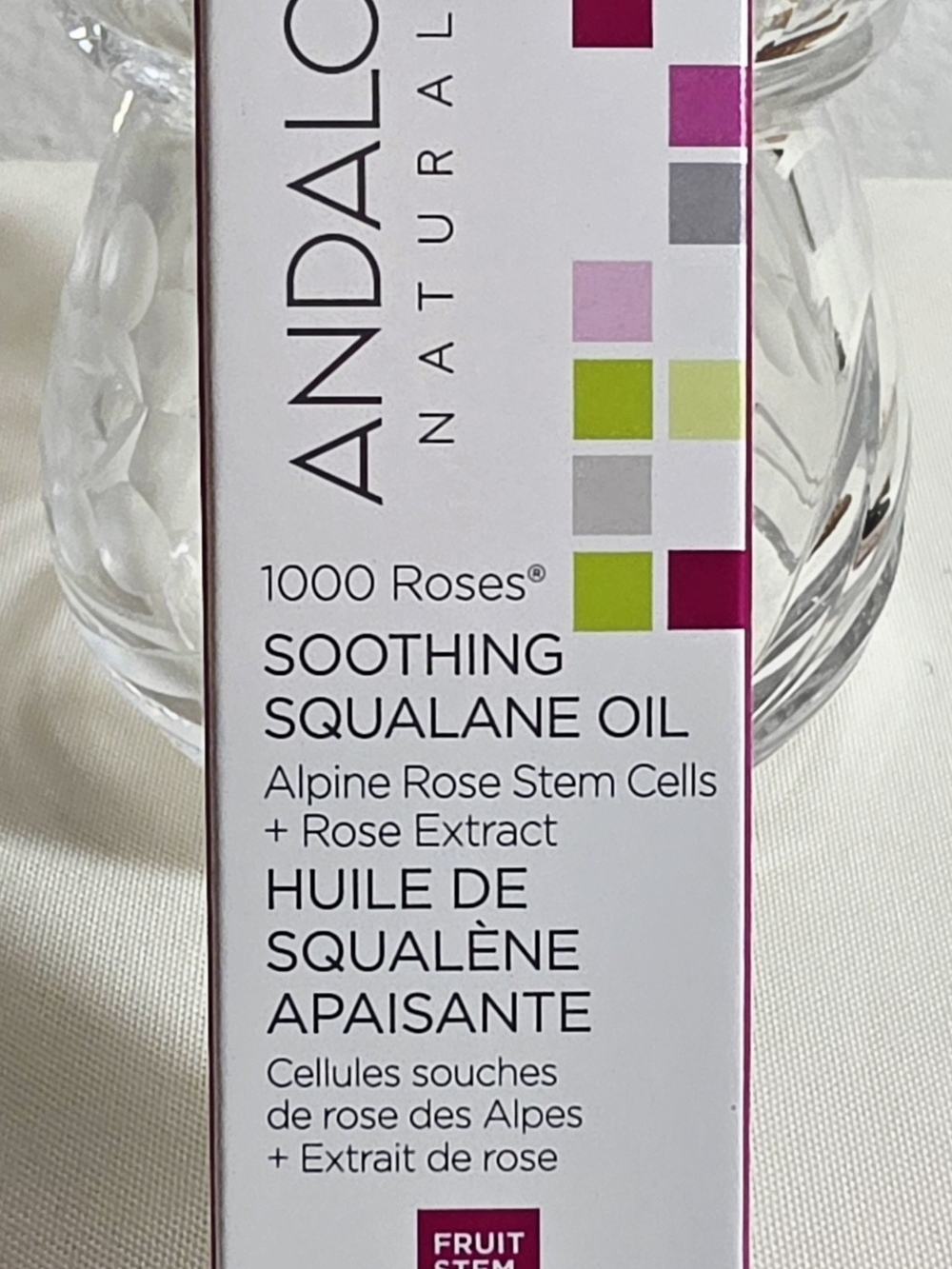 Andalou 1000 Roses Soothing Squalane Oil - Alpine Rose Stem Cells & Rose Extract